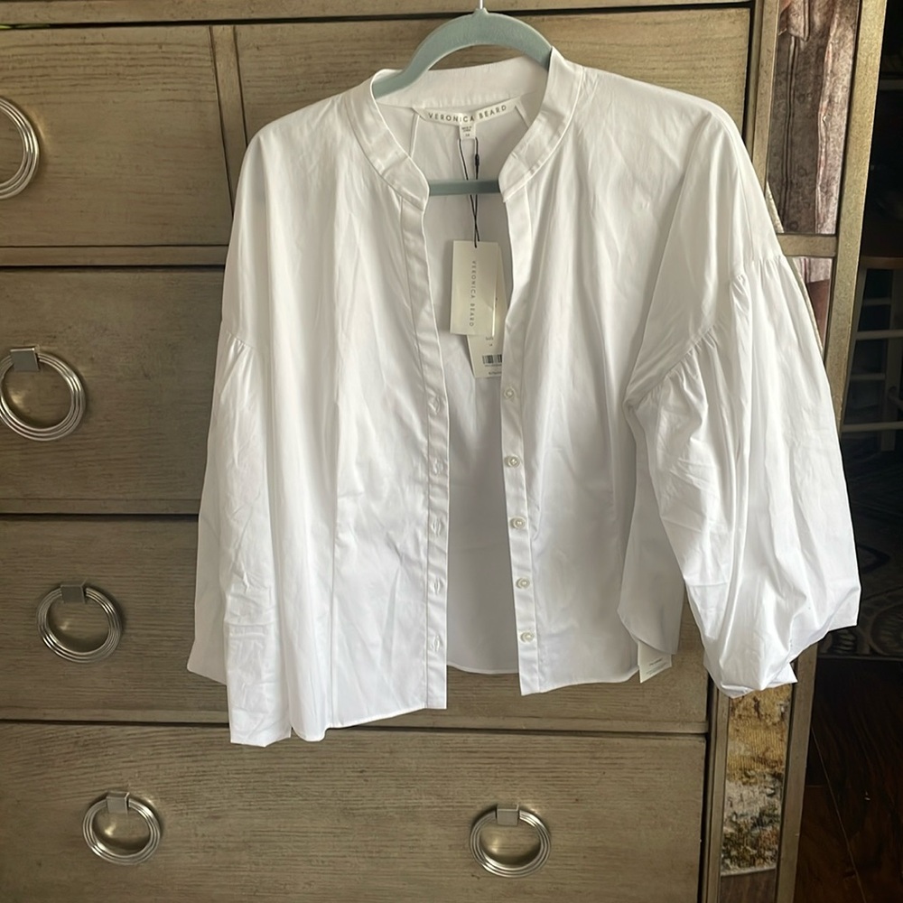 Veronica Beard Aillen top, size 14; new - Picture 4 of 10